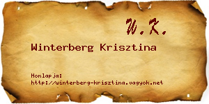 Winterberg Krisztina névjegykártya